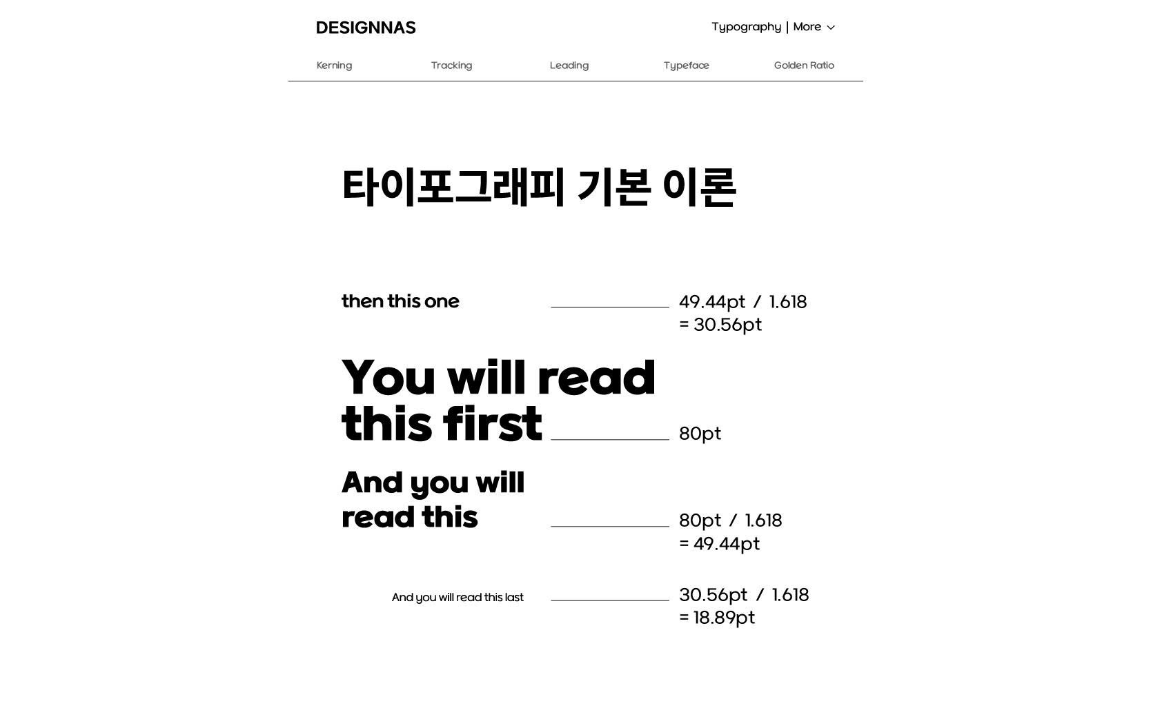 타이포그래피 기본 이론