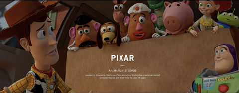 Pixar Website.